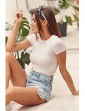 Jeansshorts mit Paillettentasche 17120 – Online-Shop – Boutique